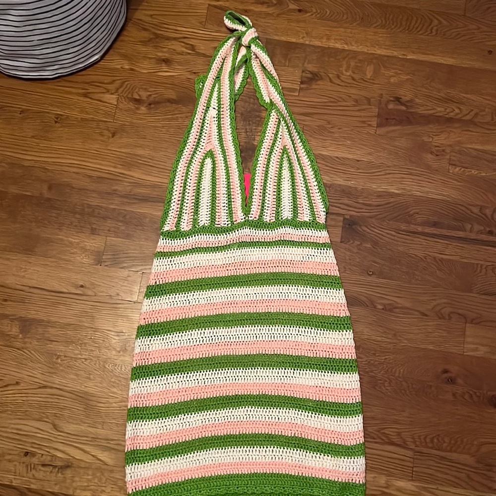 NWT Beginning boutique crochet dress